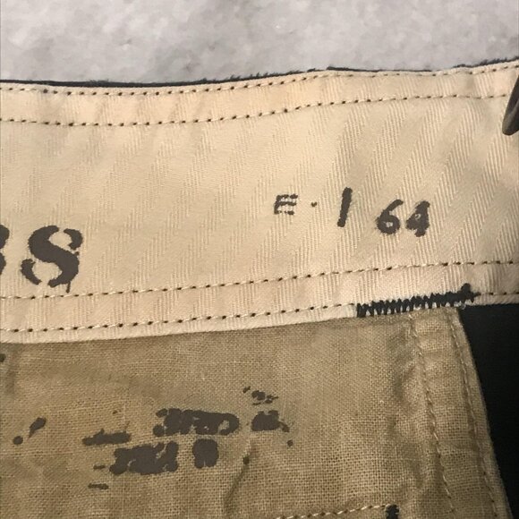 Polo Ralph Lauren Pants Mens 38x32 Black Military Crew Linen Cinch Back Braces - Picture 10 of 16